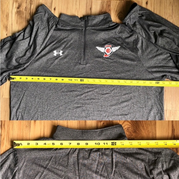 UNDER ARMOUR Pullover Shirt Jersey 1/4 Zip Gray XXL Men’s - Picture 8 of 15